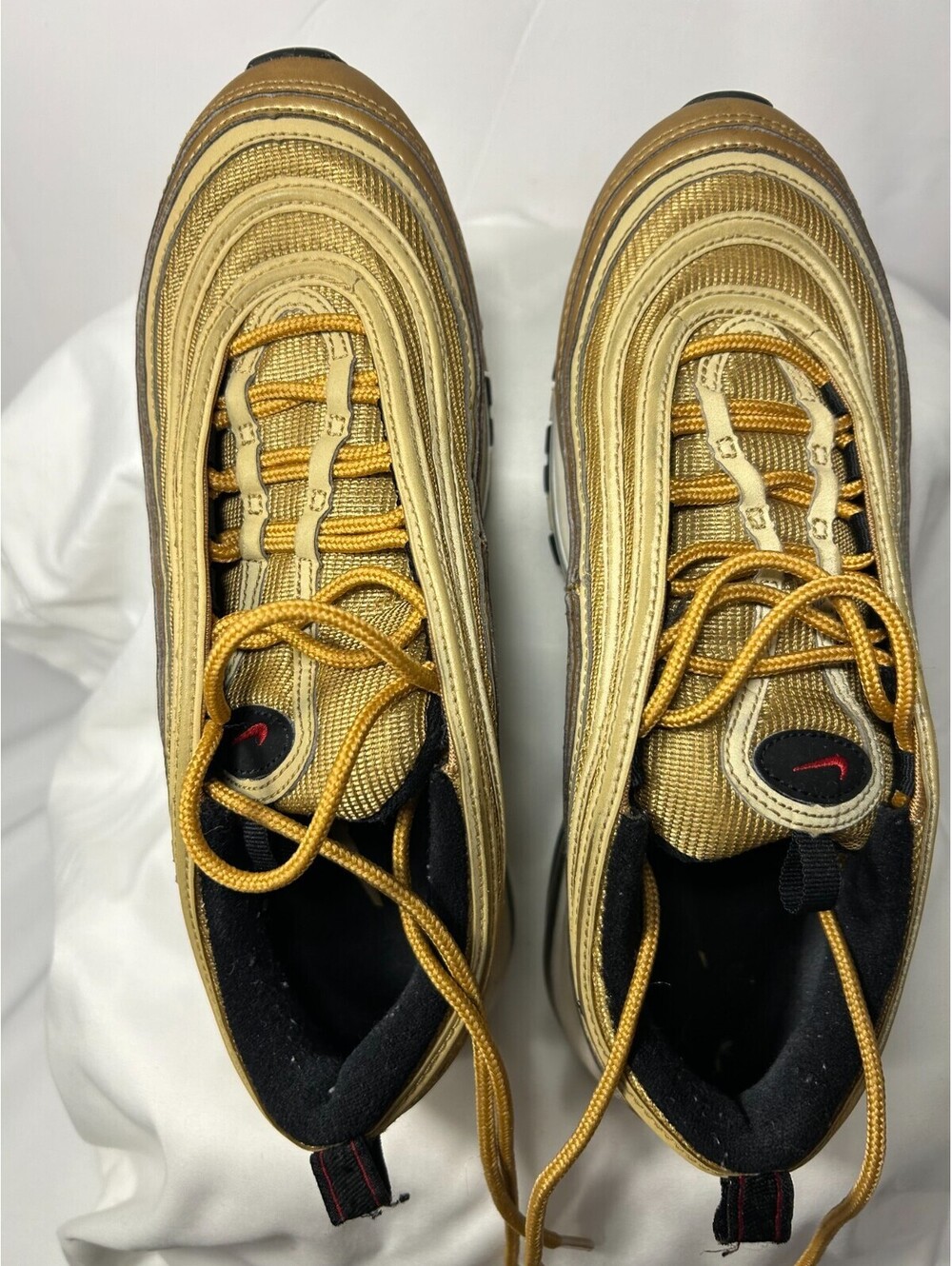 Nike Air Max 97 OG QS Metallic Gold Womens Running Shoes 885691-700 Sz 8.5
